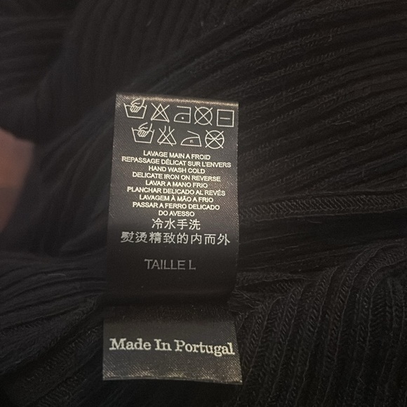 NWT COP.COPINE BLACK DROP WAIST DRESS MADE IN PORTUGAL SIZE LARGE - Picture 7 of 7